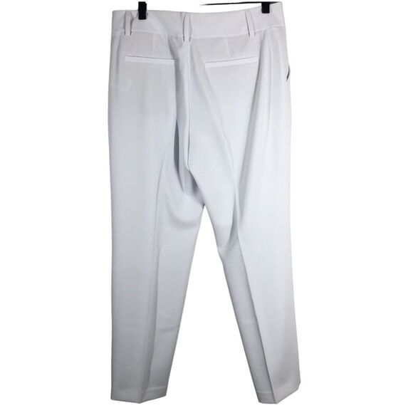 Alice + Olivia Classics White Straight Leg Dress Pants Size 8 - Picture 5 of 8